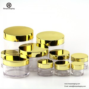 HXL237 vaso cosmetico acrilico vuoto rotondo di lusso