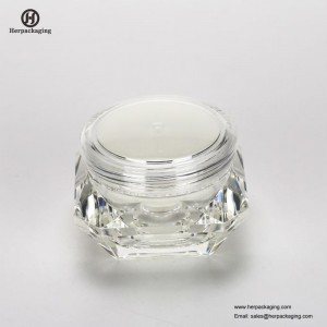 Vaso per crema cosmetica vuoto a doppia parete in acrilico di lusso a forma di diamante HXL2210